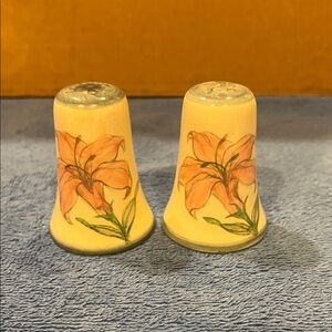 Floral Ceramic Salt and Pepper Shakers